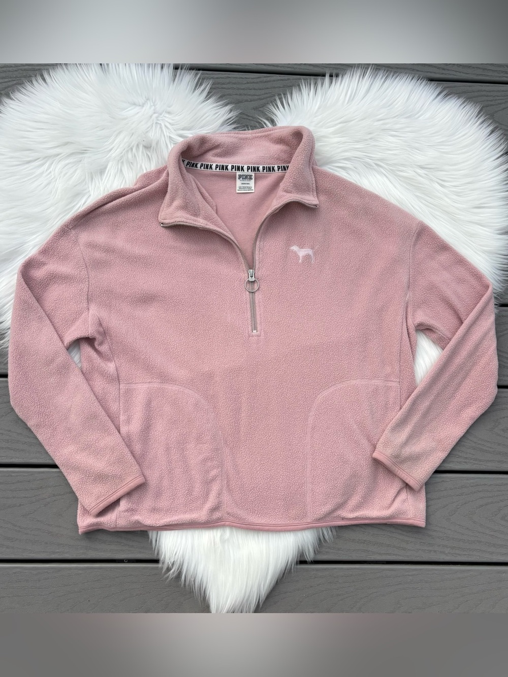 VS PINK Fleece Half Zip